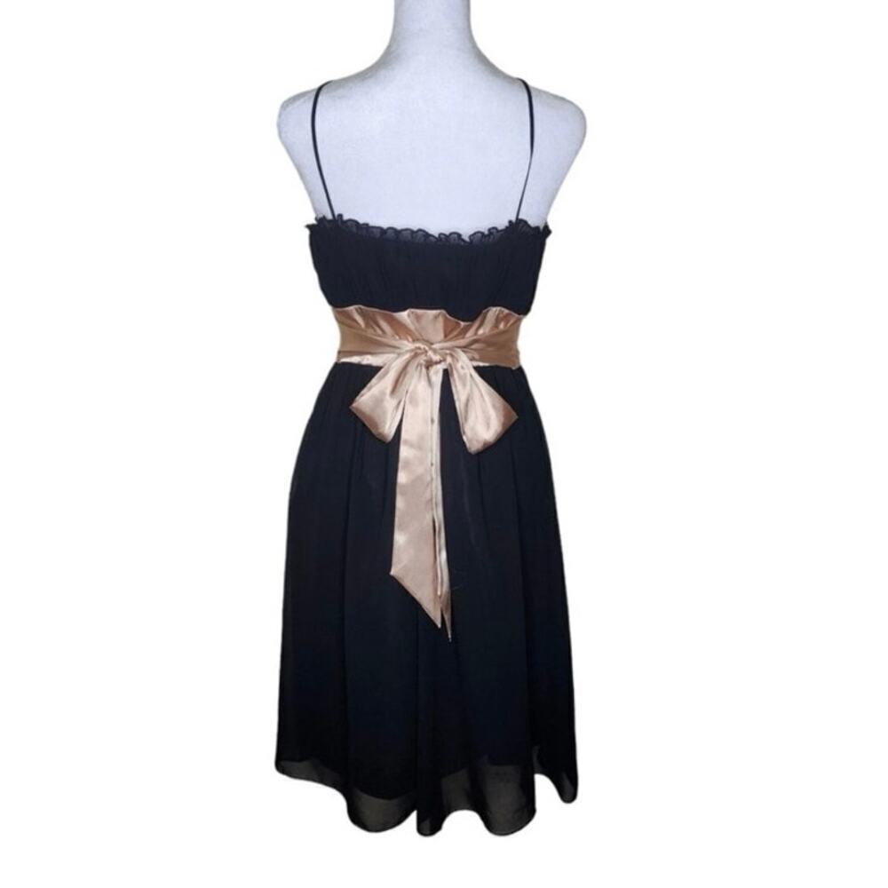 Nine West Black  Dress Cocktail Evening 100% SILK size 8